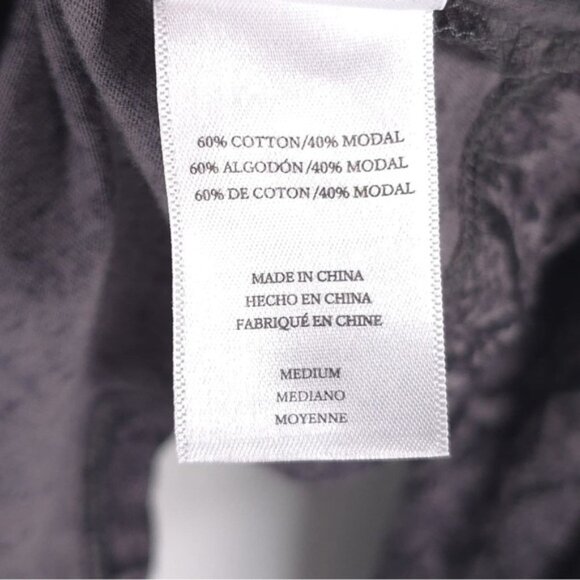 Rails EMILIA CHARCOAL SNAKESKIN Puff Sleeve Top Pullover Long Sleeve Gray MEDIUM - Picture 12 of 13